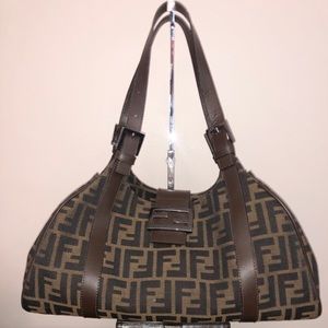 Authentic Fendi Zucca Shoulder Bag